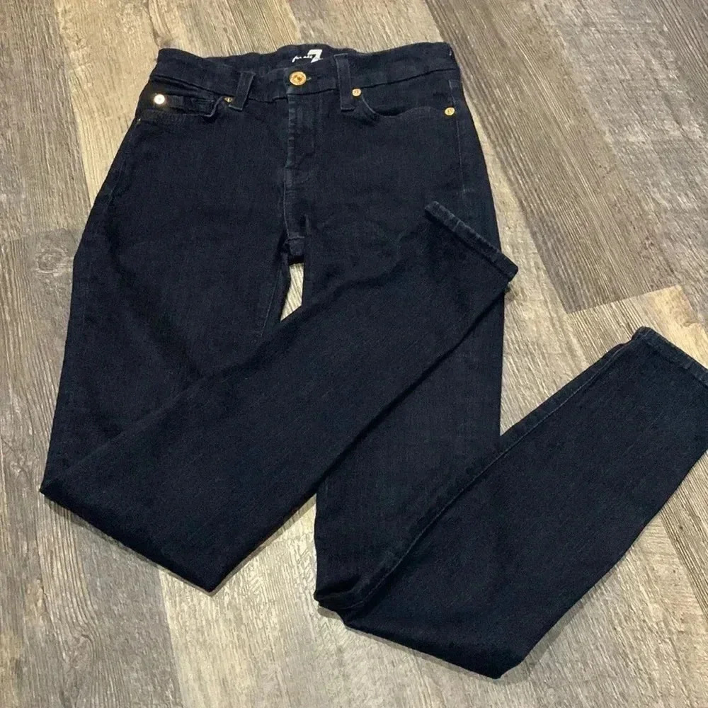 👖 7 for all mankind black size 24 jeans.
